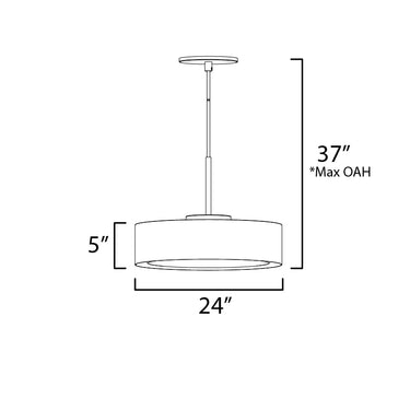 ET2 Echo 24" LED Pendant White