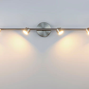 ET2 Taylor 4-Light Fixed Rail LED Track Light Satin Nickel