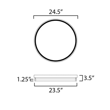 ET2 Groove 24" Flush Mount 5CCT Select Brushed Aluminum