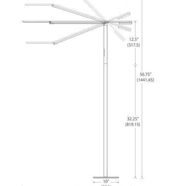 Koncept Equo Floor Lamp Warm Light Silver