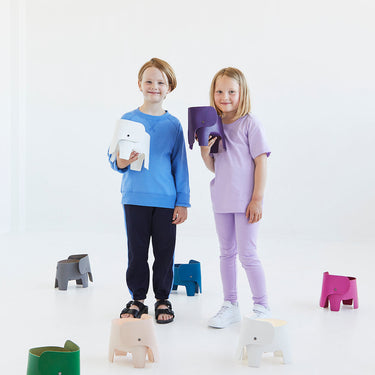 Elephant Night Lamp by EO in White, styled with children and other colors – image 2