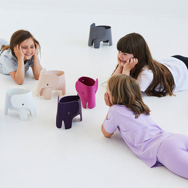 Elephant Night Lamp by EO in Purple, styled with children and other colors – image 2