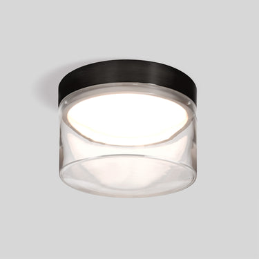 Epic glass ceiling light, black canopy | Besa Lighting