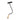 ET2 Continuum Reading track light, Black / Gold, front view with a gold lamp end on the black gooseneck arm
