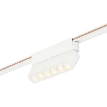 ET2 Continuum Gimbal Optic track light, 5 in White, linear head on a white track