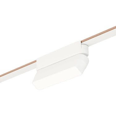 ET2 Continuum Gimbal Flat track light, 5 in White, linear head on a white track