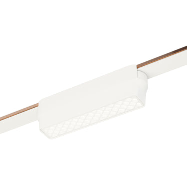ET2 Continuum Anti-Glare track light, 5 in White, linear head on a white track