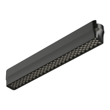 ET2 Continuum Anti-Glare track light, 9 in Black, front view of the linear head with honeycomb louver face