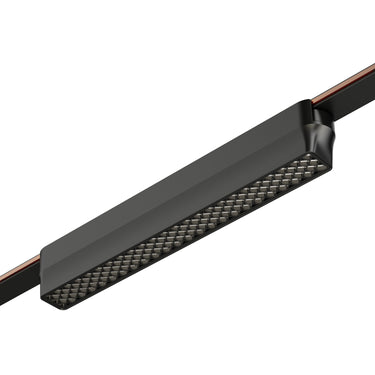 ET2 Continuum Anti-Glare track light, 9 in Black, linear head on a black track