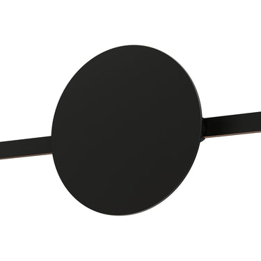 ET2 Continuum Wall Washer track light, Round, front view of the flat black round disc on its track