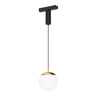 ET2 Continuum Track Snowball Pendant NAB White/Natural Aged Brass