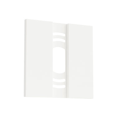 ET2 Continuum track cover plate, ETMSC02 White, square plate with a closed central slot and small vent slots