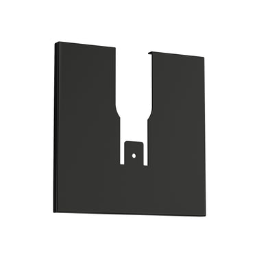 ET2 Continuum track cover plate, ETMSC03 Black, square plate with an open notch cut in from the top edge