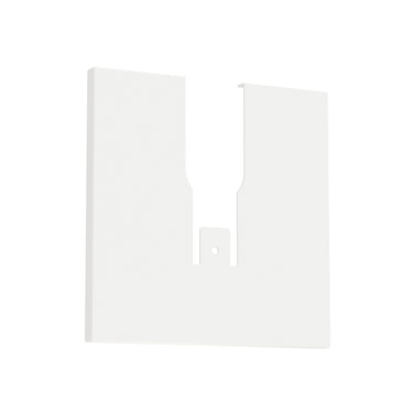 ET2 Continuum track cover plate, ETMSC03 White, square plate with an open notch cut in from the top edge