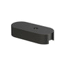 ET2 Continuum track splice box, Black, rounded oblong box with a single screw hole in the top