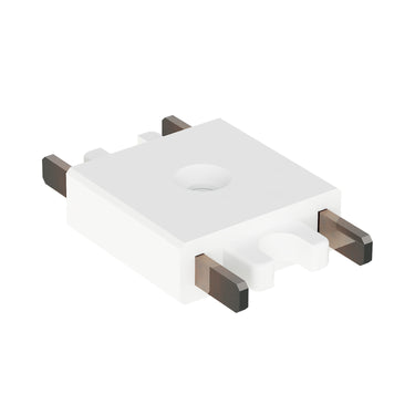 ET2 Continuum end to end track connector, White, straight in-line block with contact prongs at each end