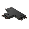 ET2 Continuum 3-way T track connector, Black, T-shaped block with three sets of contact prongs