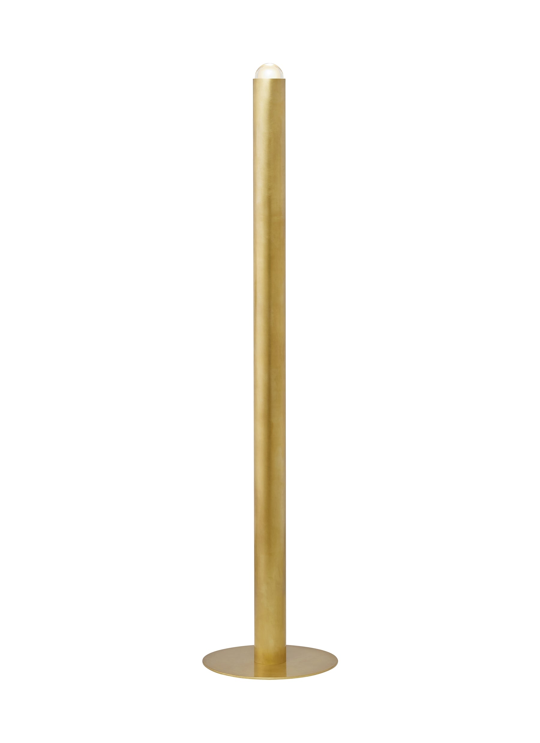 Visual Comfort Ebell Floor Lamp | Natural Brass