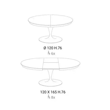 Eclipse Legno Dining Table by Ozzio