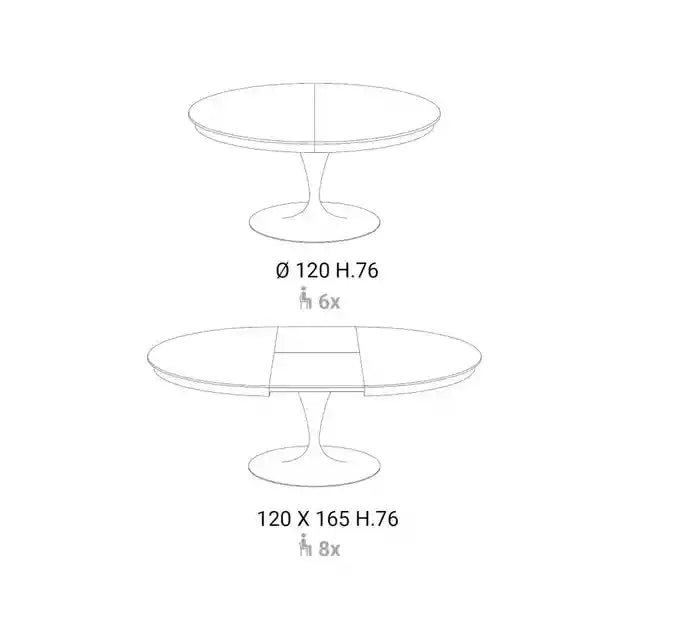 Eclipse Legno Dining Table by Ozzio