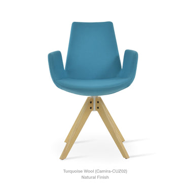 Eiffel Pyramid Swivel Armchair Fabric by SohoConcept - New