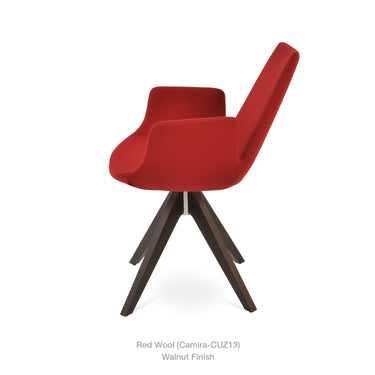 Eiffel Pyramid Swivel Armchair Fabric by SohoConcept - New