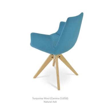 Eiffel Pyramid Swivel Armchair Fabric by SohoConcept - New