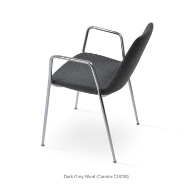 Eiffel Classy Arm Metal Chair Fabric by SohoConcept - New