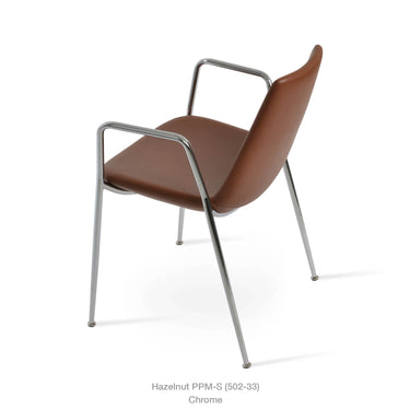 Eiffel Classy Arm Metal Chair Leather by SohoConcept - New