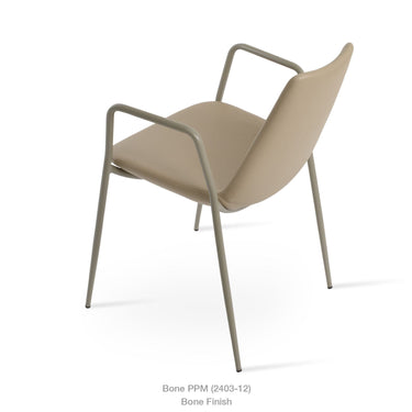 Eiffel Classy Arm Metal Chair Leather by SohoConcept - New