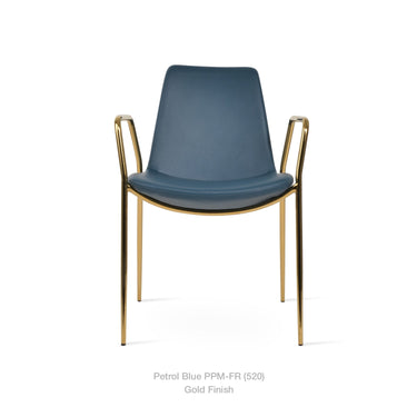 Eiffel Classy Arm Metal Chair Leather by SohoConcept - New