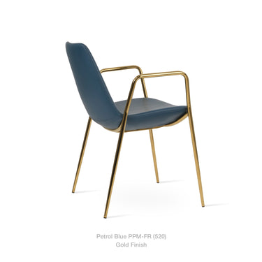 Eiffel Classy Arm Metal Chair Leather by SohoConcept - New