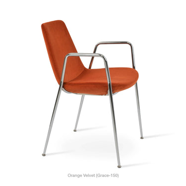 Eiffel Classy Arm Metal Chair Fabric by SohoConcept - New