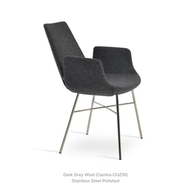 Eiffel Cross Armchair Fabric by SohoConcept - New