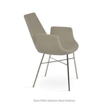 Eiffel Cross Armchair Leather by SohoConcept - New