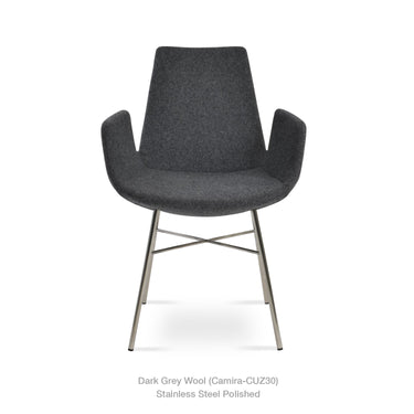 Eiffel Cross Armchair Fabric by SohoConcept - New