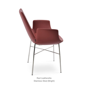 Eiffel Cross Armchair Leather by SohoConcept - New