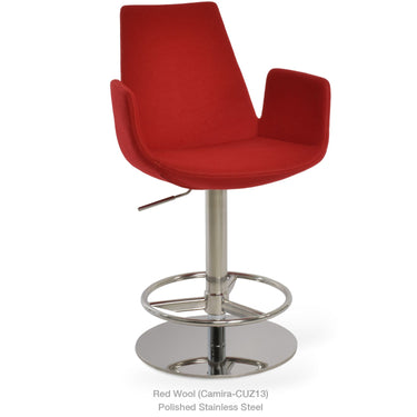 Eiffel Piston Arm Full Footrest Stools  Fabric  by SohoConcept - New