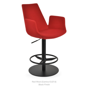 Eiffel Piston Arm Full Footrest Stools  Fabric  by SohoConcept - New