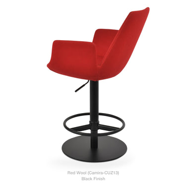 Eiffel Piston Arm Full Footrest Stools  Fabric  by SohoConcept - New