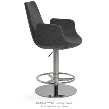 Eiffel Piston Arm Full Footrest Stools  Fabric  by SohoConcept - New