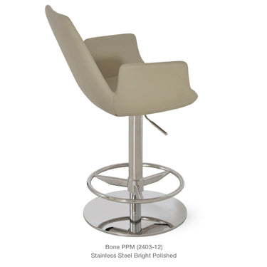 Eiffel Piston Arm Full Footrest Stools Leather by SohoConcept - New