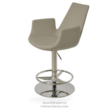 Eiffel Piston Arm Full Footrest Stools Leather by SohoConcept - New
