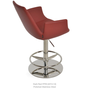 Eiffel Piston Arm Full Footrest Stools Leather by SohoConcept - New