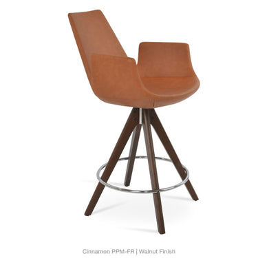 Eiffel Pyramid Arm Swivel Stools Leather by SohoConcept - New