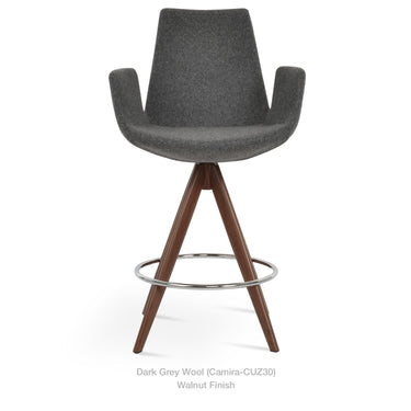 Eiffel Pyramid MW Arm Swivel Stools Fabric by SohoConcept - New