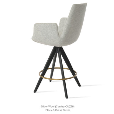 Eiffel Pyramid MW Arm Swivel Stools Fabric by SohoConcept - New