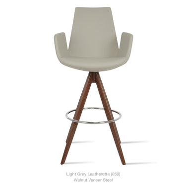 Eiffel Pyramid MW Arm Swivel Stools Leather by SohoConcept - New
