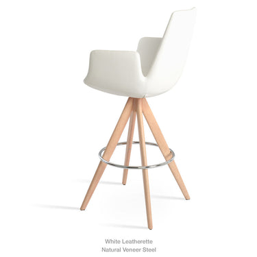 Eiffel Pyramid MW Arm Swivel Stools Leather by SohoConcept - New