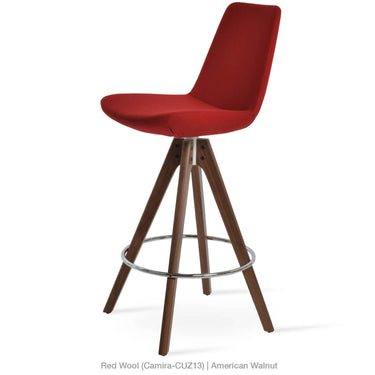 Eiffel Pyramid Wood Stools Fabric by SohoConcept - New